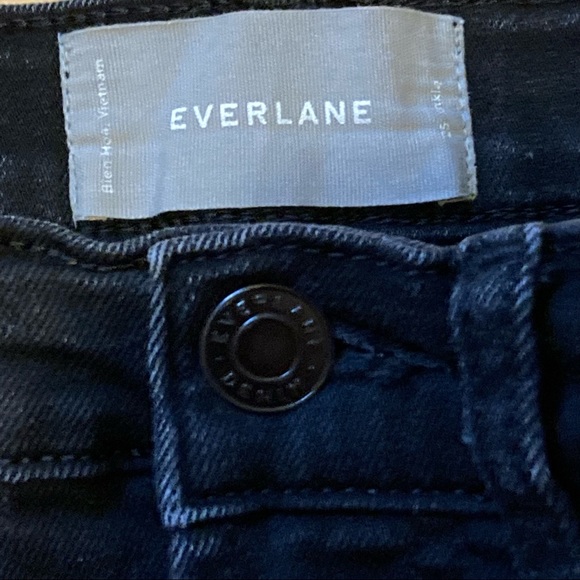 Everlane High Rise black skinny jeans size 25 ankle length - Picture 4 of 11